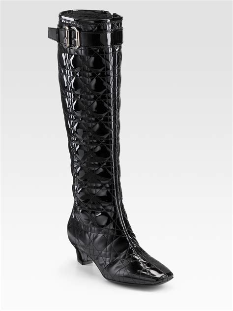 dior boots cannage 2008|Christian Dior Cannage Pattern Leather Boots .